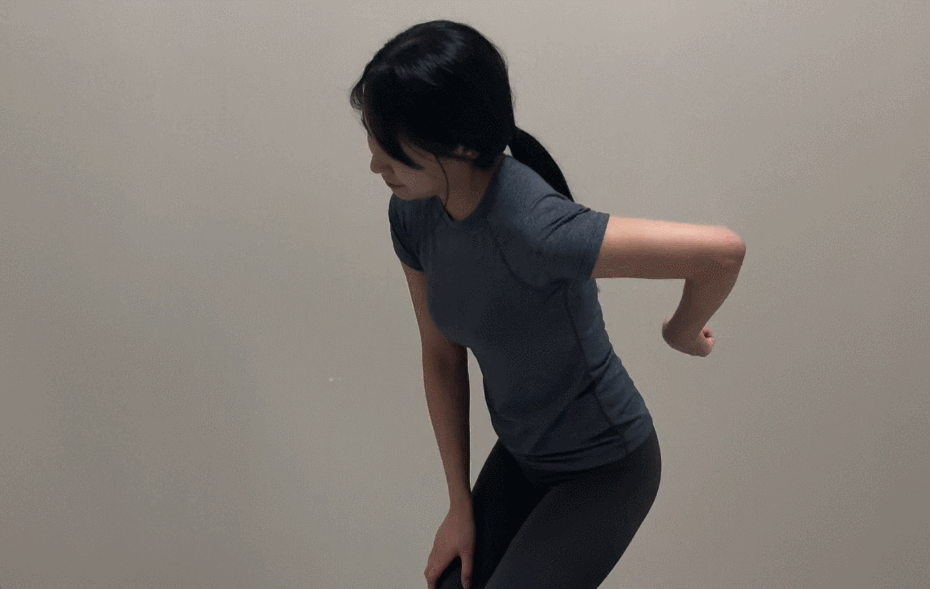 오래 앉은 뒤 나타나는 허리통증과 뻣뻣함 관련 안내 GIF
